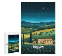 1000 PCS Jigsaws Adults Puzzles Tuscan Night Landscape Jigsaw for Adults Toy Wall Decor Perfect Decoration for Is Ideal As A Gift 1000 PCS