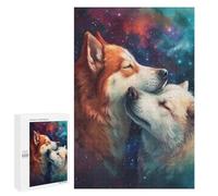 1000 PCS Jigsaws Adults Puzzles Two Dogs In Love Jigsaw for Adults Hands-on Game Precision Cutting Parent-child Interaction 1000 PCS