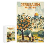 1000 PCS Jigsaws Adults Puzzles Vintage Palestine Teenagers Puzzles Anti-Stress Toys Wall Decoration Unique Gifts for Birthday And Christmas 1000 PCS