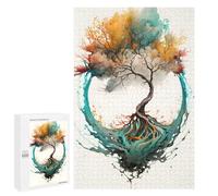 1000 PCS Jigsaws Adults Puzzles Watercolors Tree Jigsaw for Adults Toy Wall Decor Perfect Decoration for Is Ideal As A Gift 1000 PCS