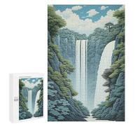 1000 PCS Jigsaws Adults Puzzles Waterfall Japan Painting Jigsaw for Adults Toy Wall Decor Perfect Decoration for Is Ideal As A Gift 1000 PCS