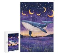 1000 PCS Jigsaws Adults Puzzles Whale Dreams in Lavender Fields Puzzles for Teenagers Family Activities Educational Challenge for Educational Game Challenge Toy 1000 PCS