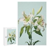 1000 PCS Jigsaws Adults Puzzles White Flower Lily Easter Adult Puzzles Relaxing Games Precision Cutting Unique Gifts for Birthday And Christmas 1000 PCS