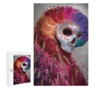 1000 PCS Jigsaws Colorful Sugar Skull Painting Jigsaws for Adults Puzzle Hand Speed Race Help The Brain Exercise Beautiful Design Game 1000 PCS