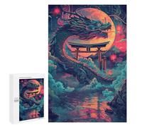 1000 PCS Jigsaws Dragon Gate Reflections Jigsaws for Adults Puzzle Hand Speed Race Help The Brain Exercise Beautiful Design Game 1000 PCS