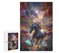1000 PCS Jigsaws Enchanted Unicorn Forest Fantasy Jigsaws for Adults Puzzle Hand Speed Race Help The Brain Exercise Beautiful Design Game 1000 PCS
