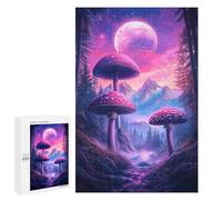 1000 PCS Jigsaws Fantasy Mushroom Forest Landscape-1 Jigsaws for Adults Puzzle Hand Speed Race Help The Brain Exercise Beautiful Design Game 1000 PCS