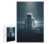 1000 PCS Jigsaws for Adults Astronaut Floating in Space Jigsaw for Teenagers Improve Memory Every Piece Is Unique - Toys Educational Games 1000 PCS