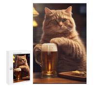 1000 PCS Jigsaws for Adults Cat Beer Pub Drink Puzzles for Adults Toy Wall Decor Improve Memory Gifts for Friends And Family 1000 PCS