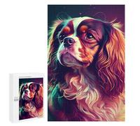 1000 PCS Jigsaws for Adults Cavalier King Dog Colorful Puzzles for Adults Toy Wall Decor Improve Memory Gifts for Friends And Family 1000 PCS