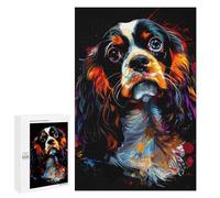 1000 PCS Jigsaws for Adults Colorful Cavalier King Charles Spaniel Art Adult Jigsaw Puzzle Anti-Stress Toys But Fun And Humorous Gifts for Friends And Family 1000 PCS