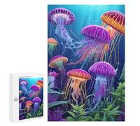 1000 PCS Jigsaws for Adults Colorful Jellyfish Dance Puzzle For Teenagers Precision Cutting Parent-child Interaction Stress Reduction Gifts 1000 PCS