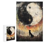 1000 PCS Jigsaws for Adults Fox Gazing at Yin Yang Puzzles for Adults Toy Wall Decor Improve Memory Gifts for Friends And Family 1000 PCS