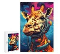 1000 PCS Jigsaws for Adults Giraffe Astronaut Space Suit-1 Adult Jigsaw Puzzles Stress Reliever Difficult And Challenge Family Fun & Game Night 1000 PCS
