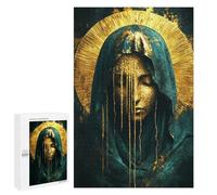 1000 PCS Jigsaws for Adults Golden Veil Statue Decor Puzzle For Teenagers Precision Cutting Parent-child Interaction Stress Reduction Gifts 1000 PCS