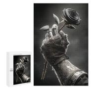 1000 PCS Jigsaws for Adults Gothic Black Rose Armor Hand Adult Jigsaw Puzzles Stress Reliever Difficult And Challenge Family Fun & Game Night 1000 PCS