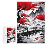 1000 PCS Jigsaws for Adults Japanese River Ink Wash Puzzles for Adults Toy Wall Decor Improve Memory Gifts for Friends And Family 1000 PCS
