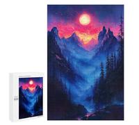 1000 PCS Jigsaws for Adults Misty Forest Sunset Puzzles for Adults Toy Wall Decor Improve Memory Gifts for Friends And Family 1000 PCS