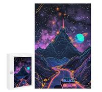 1000 PCS Jigsaws for Adults Neon Mountain Road Adventure Jigsaw for Teenagers Improve Memory Every Piece Is Unique - Toys Educational Games 1000 PCS