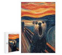 1000 PCS Jigsaws for Adults Otter Scream Painting Puzzle For Teenagers Precision Cutting Parent-child Interaction Stress Reduction Gifts 1000 PCS