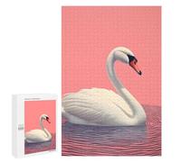 1000 PCS Jigsaws for Adults Puzzle Abstract Swan Jigsaws for Adults Fun Games Stress Reliever Challenging To Complete 1000 PCS