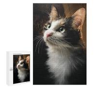 1000 PCS Jigsaws for Adults Puzzle Adorable Calico Kitten Portrait Jigsaw Puzzles for Adults For Family Fun for Birthday, Chrismas Unique Challenge Game 1000 PCS