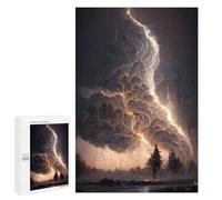1000 PCS Jigsaws for Adults Puzzle Apocalyptic Storm Puzzles for Adults Hands-on Game Hand Speed Race Great Gift for Gaming 1000 PCS