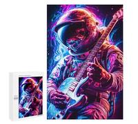 1000 PCS Jigsaws for Adults Puzzle Astronaut Guitarist in Space -1 Adult Jigsaw Relax Games Difficult Challenge Challenging To Complete 1000 PCS