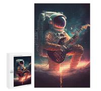 1000 PCS Jigsaws for Adults Puzzle Astronaut Playing Guitar in Space -12 Jigsaw Puzzle Hands-on Game But Fun And Humorous Birthday Present, Gifts, 1000 PCS