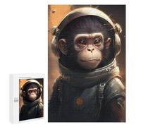 1000 PCS Jigsaws for Adults Puzzle Astronaut Space Monkey Jigsaw for Adults Fun Games Presents for Women Challenging To Complete 1000 PCS