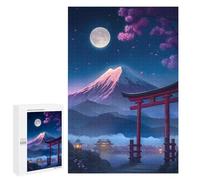 1000 PCS Jigsaws for Adults Puzzle Beautiful View Mt Fuji Tor Puzzles for Adults Hands-on Game Hand Speed Race Great Gift for Gaming 1000 PCS