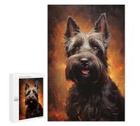 1000 PCS Jigsaws for Adults Puzzle Black Scottish Terrier Portrait Puzzles for Adults Hands-on Game Hand Speed Race Great Gift for Gaming 1000 PCS
