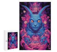 1000 PCS Jigsaws for Adults Puzzle Blue Rabbit Fantasy Puzzle for Adults Family Game Difficult Challenge Gifts for Friends And Family 1000 PCS
