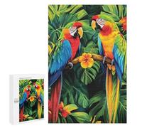 1000 PCS Jigsaws for Adults Puzzle Bright Macaws in Tropical Paradise Jigsaw Puzzles for Adults For Family Fun for Birthday, Chrismas Unique Challenge Game 1000 PCS