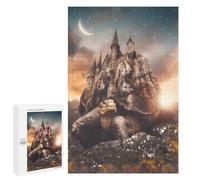 1000 PCS Jigsaws for Adults Puzzle Castle on Turtle's Back Jigsaw Puzzle Hands-on Game But Fun And Humorous Birthday Present, Gifts, 1000 PCS