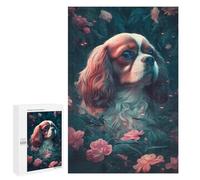 1000 PCS Jigsaws for Adults Puzzle Cavalier King Charles Span Jigsaw for Adults Fun Games Presents for Women Challenging To Complete 1000 PCS