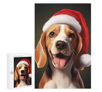 1000 PCS Jigsaws for Adults Puzzle Christmas Beagle Dog Jigsaws for Adults Fun Games Stress Reliever Challenging To Complete 1000 PCS