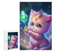 1000 PCS Jigsaws for Adults Puzzle Christmas Kitten Decorations Puzzles for Teenagerss Birthday Present Help The Brain Exercise Challenging Game Gifts 1000 PCS