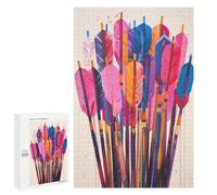 1000 PCS Jigsaws for Adults Puzzle Colorful Arrows Jigsaws for Adults Fun Games Stress Reliever Challenging To Complete 1000 PCS