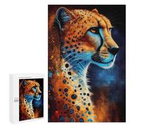 1000 PCS Jigsaws for Adults Puzzle Colorful Cheetah Portrait Puzzle for Adults Family Game Difficult Challenge Gifts for Friends And Family 1000 PCS