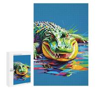 1000 PCS Jigsaws for Adults Puzzle Crocodile Wpap Pop Art Puzzles for Adults Toy Wall Decor Enhance Memory Gifts for Friends And Family 1000 PCS