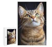 1000 PCS Jigsaws for Adults Puzzle Curious Tabby Cat Puzzles for Adults Toy Wall Decor Enhance Memory Gifts for Friends And Family 1000 PCS