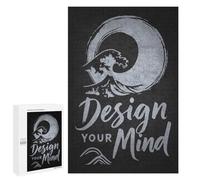 1000 PCS Jigsaws for Adults Puzzle Design Your Mind - Zen Wave Enso Manifestation Puzzles for Adults Family Games Staycation Kill Time Challenging To Complete 1000 PCS