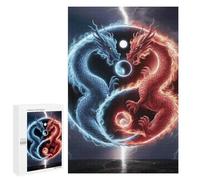 1000 PCS Jigsaws for Adults Puzzle Dragon Yin Yang Puzzle for Adults Family Game Difficult Challenge Gifts for Friends And Family 1000 PCS
