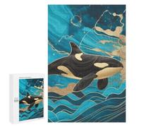 1000 PCS Jigsaws for Adults Puzzle Elegant Orca Whale in Ocean Puzzles for Adults Toy Wall Decor Enhance Memory Gifts for Friends And Family 1000 PCS