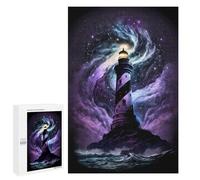 1000 PCS Jigsaws for Adults Puzzle Enchanted Lighthouse in Starry Sky Puzzles for Adults Family Games Staycation Kill Time Challenging To Complete 1000 PCS