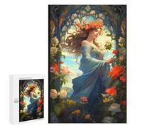 1000 PCS Jigsaws for Adults Puzzle Fantasy Garden Portrait Puzzles for Teenagerss Birthday Present Help The Brain Exercise Challenging Game Gifts 1000 PCS