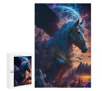 1000 PCS Jigsaws for Adults Puzzle Fantasy Winged Horse Sky Jigsaw Puzzle Hands-on Game But Fun And Humorous Birthday Present, Gifts, 1000 PCS