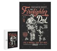 1000 PCS Jigsaws for Adults Puzzle Firefighter Flame Dad Son Puzzles for Adults Toy Wall Decor Enhance Memory Gifts for Friends And Family 1000 PCS