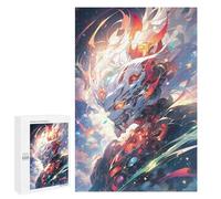 1000 PCS Jigsaws for Adults Puzzle Flame Dragon Cosmic Guardian Jigsaw Puzzle Hands-on Game But Fun And Humorous Birthday Present, Gifts, 1000 PCS